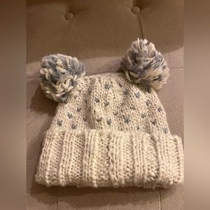 Urban outfitters ribbed wool double pom beanie